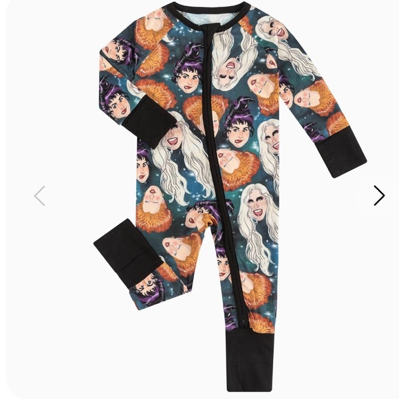2pk Hocus Pocus Bamboo Convertible Footie PJs - Picture 4 of 8